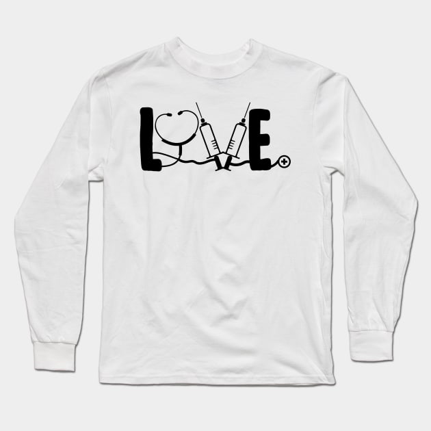 love nurse Long Sleeve T-Shirt by MZeeDesigns